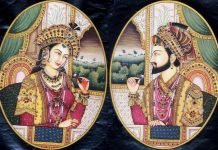 Emperor Shah Jahan and Mumtaz Mahal Painting