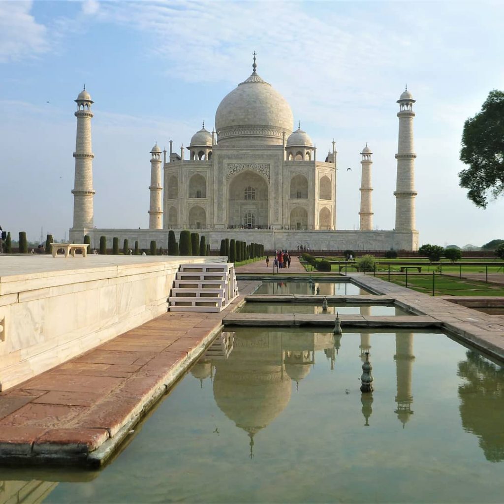 Taj Mahal with water channel
