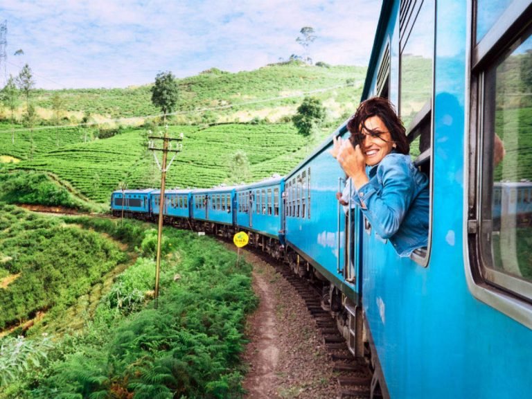 Women Tourist tour by train